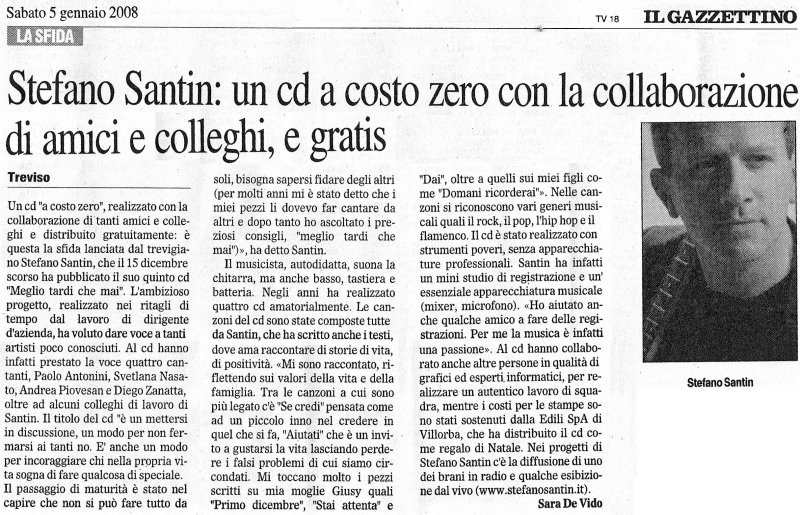 Gazzettino — 5.1.2008