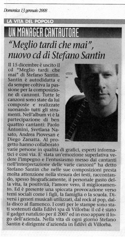 La Vita del Popolo — 13.1.2008